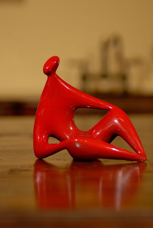 Zsolnay - Red Figurines by Janos Torok In Excellent Condition In Atlanta, GA