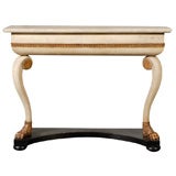 EARLY 19thC ITALIAN NEOCLASSICAL CONSOLE WITH FAUX MARBLE TOP