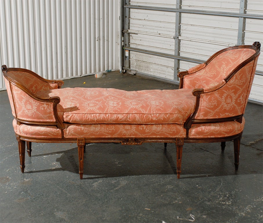 18th19th Century French Louis XVI Chaise Lounge, Signed "Pillot" at