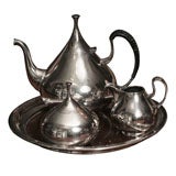 Silver plate coffee set with tray by Reed and Barton