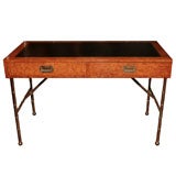 Burl wood writing table