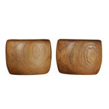 Pair Kiri Wood Japanese Hibachi