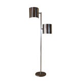 Two Light Aluminum Floor Lamp