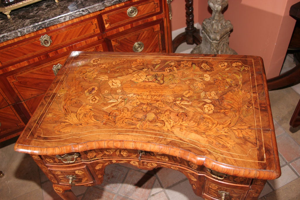 18th Century and Earlier Dutch Queen Ann Marquetry Dressing table, 18th century