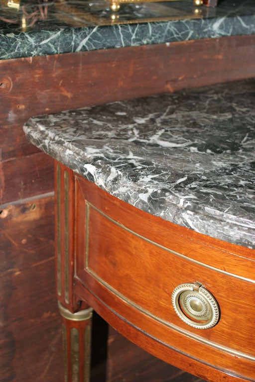 Louis XVI Acajou Marble-Top Console, circa 1790 In Excellent Condition In Westwood, NJ