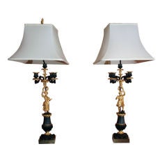 Fine pair of Louis Philipe Bronze Lamps