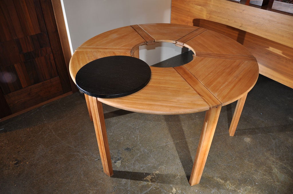 Late 20th Century Solid beech break down dining table by Richard Nissen