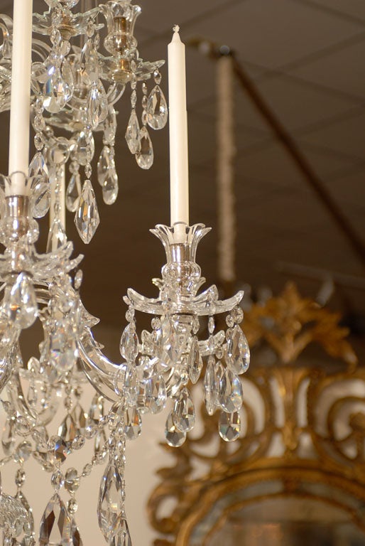 English Very Fine Parker & Perry Crystal Arm Chandelier, ca. 1820 For Sale
