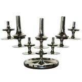 Chrome Stackable Candle Holders