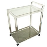 Lucite and Glass Bar Cart