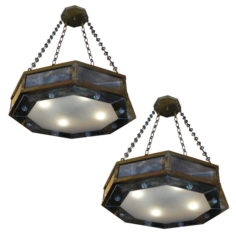 Pair of Contemporary Chandeliers by André Hayat For Sale