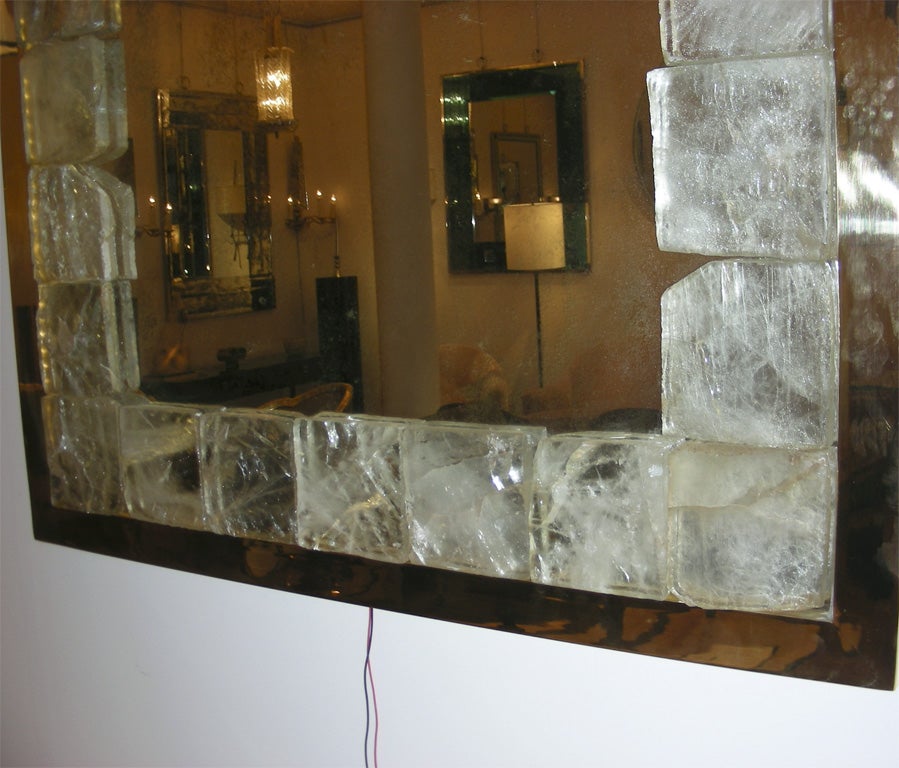 Contemporary Rock Crystal Lighted Mirror by Andre Hayat For Sale 2