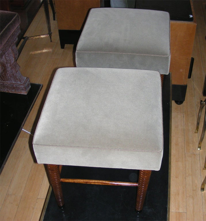 French Two 1930s Stools by Jansen For Sale