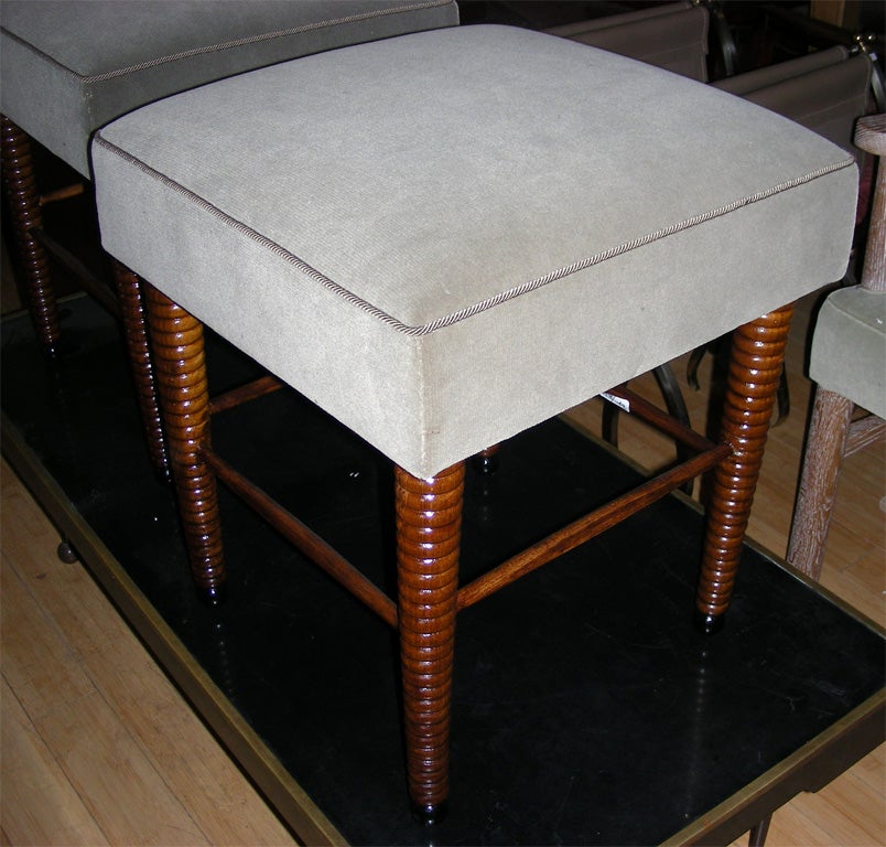 Two 1930s Stools by Jansen In Excellent Condition For Sale In Paris, ile de france