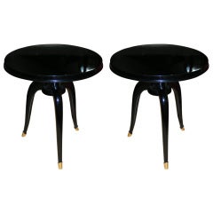 Two Small 1940s Side Tables Stamped by A. Meyssignac