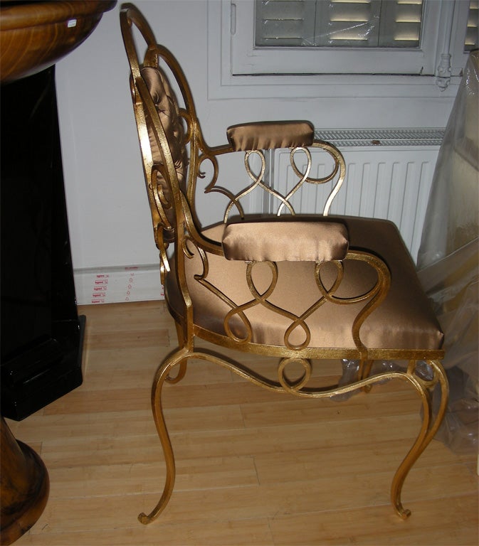 Two 1940s Armchairs by René Prou In Excellent Condition For Sale In Paris, ile de france