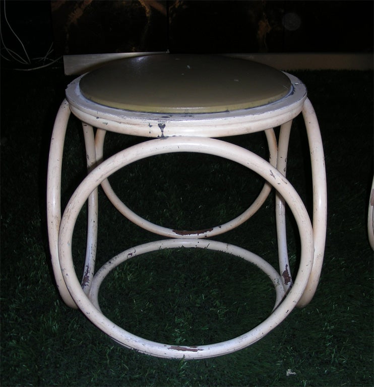 French Two 1930s Stools by Thonet For Sale