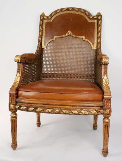 French Large 1870s Louis XVI Style Armchair