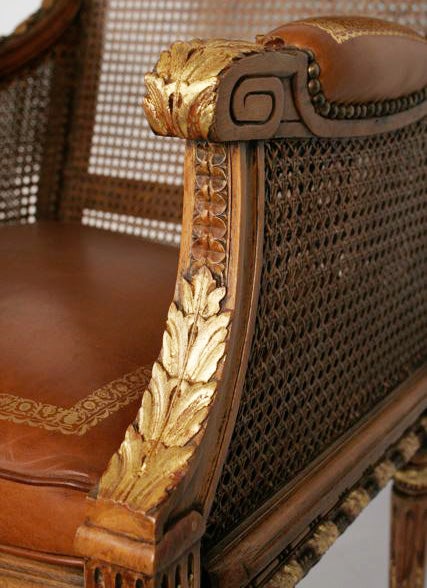 Large 1870s Louis XVI Style Armchair In Good Condition In Saint-Ouen, FR