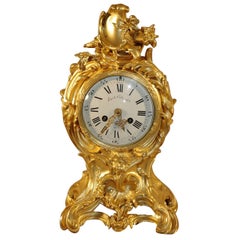 1855 Rocaille Style Clock by Emile Colin & Cie