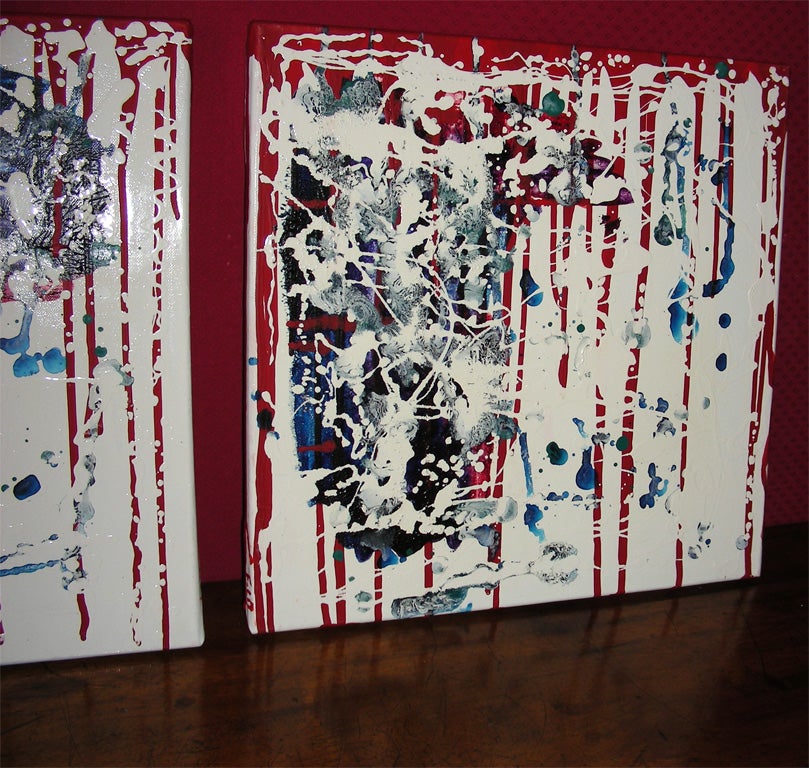 Contemporary Two 2007 Paintings by Frédérique Lombard Morel For Sale