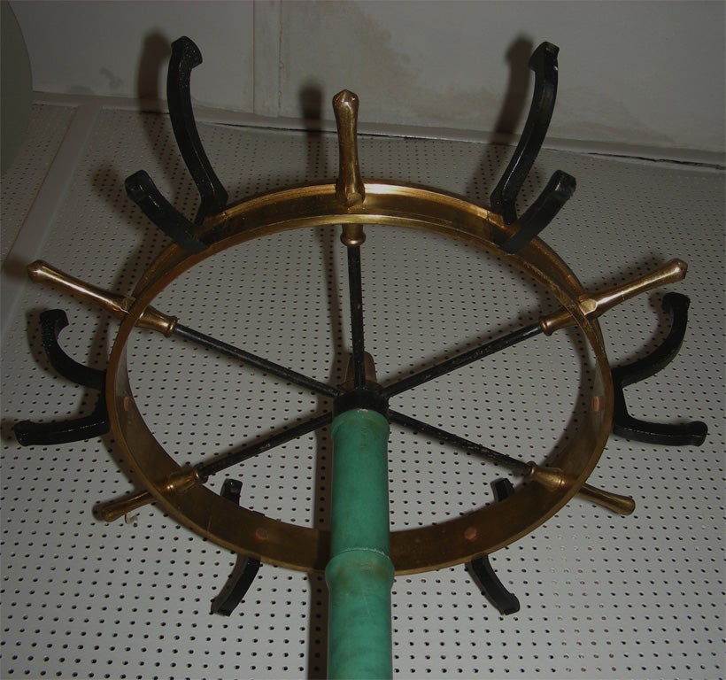 1950s Coat Stand by Jacques Adnet For Sale 4
