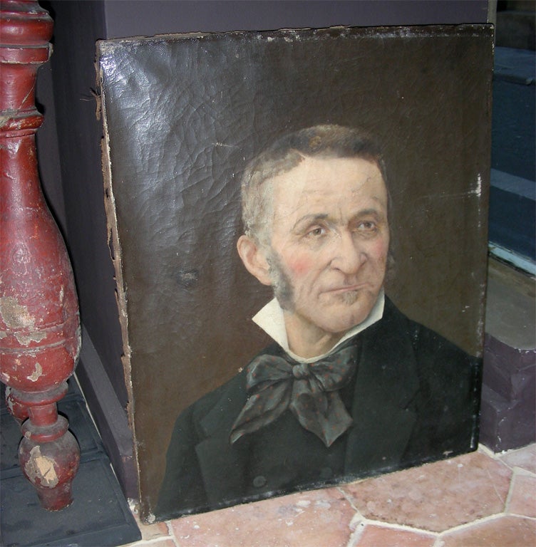 End of 19th century portrait of a man, possibly a writer or an artist, without frame.
