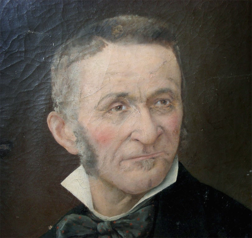 Canvas End of 19th Century Portrait of a Man For Sale