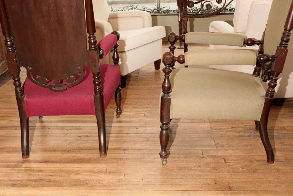 Turned Gothic Revival Tall Chairs
