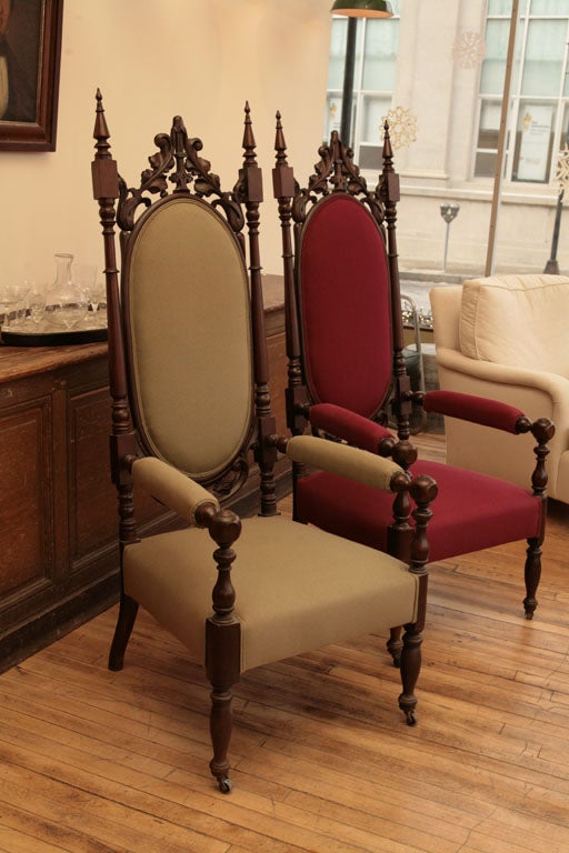 Gothic Revival Tall Chairs 4