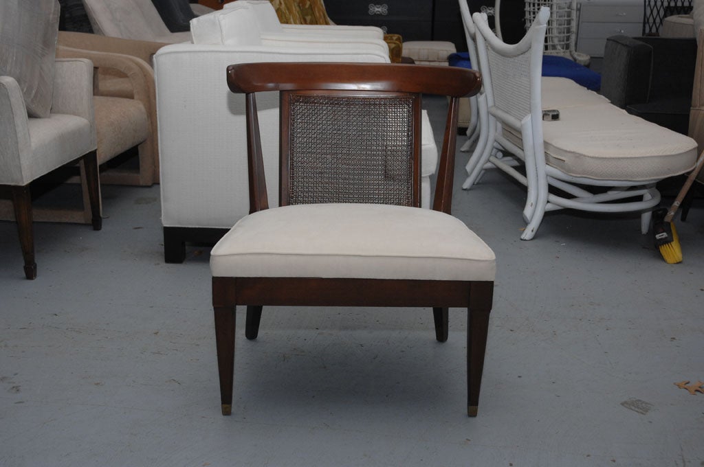 American Baker Game Chairs Curved Back w/caning. For Sale