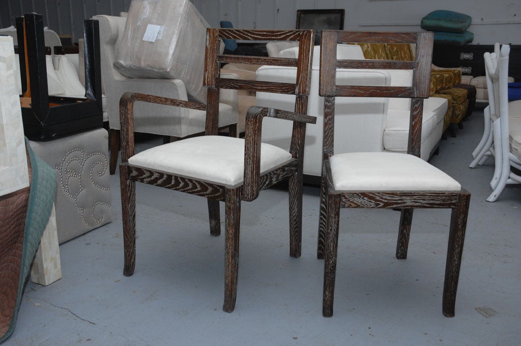 Cerused French Dining Chairs set of 12
