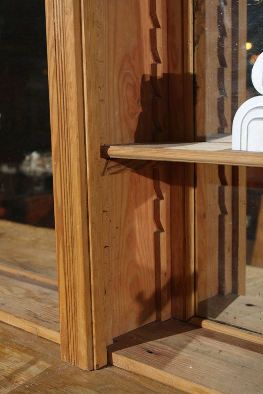 multi-drawer apothecary with orginal mirrored back and adjustable shelves