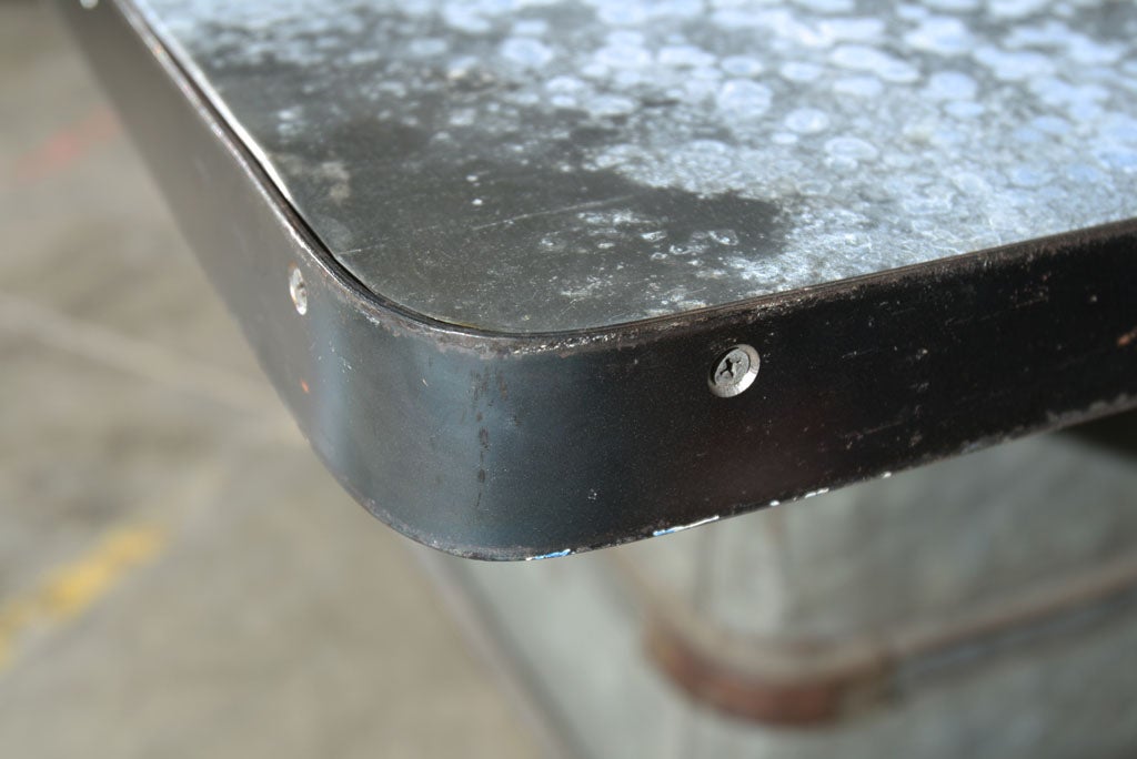 Zinc Top Table at 1stdibs
