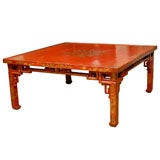 Chinese style Red Lacquered Coffee Table