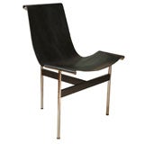 Laverne International T Chair with Black Leather Sling Seat