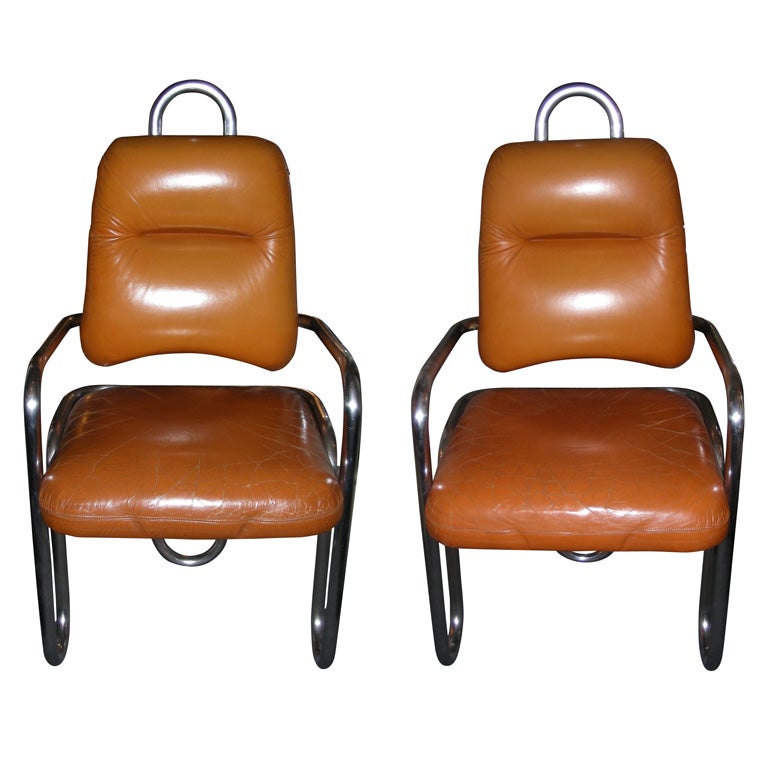 Two 1971 Armchairs by Kwok Hoi Chan for Steiner