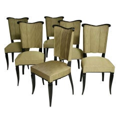 Art Deco Set 6 Dining Chairs