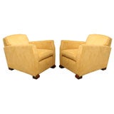 Pair of Club Chairs by Leleu
