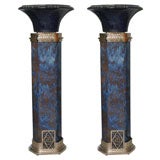 Antique Oversized Art Deco Columns / torchere -planters