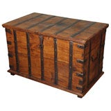 Antique Campaign-Era Military Officer's Iron-Bound Trunk