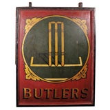 English Pub Sign - A Cricket Wicket (Butlers)