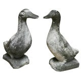 Pair of Lead Garden Ducks