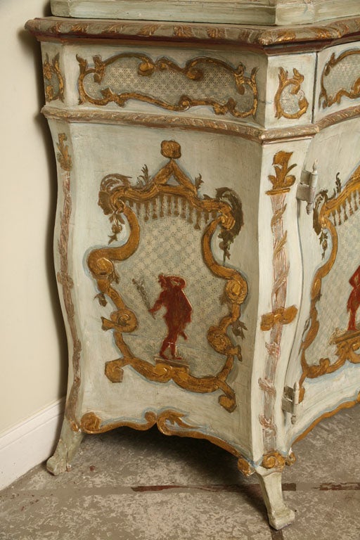 Exquisite 19th Century Italian Two Pieces Cabinet 1