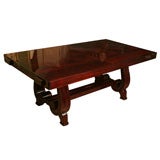 1930's French Mahogany Dining Table  with two Leaves