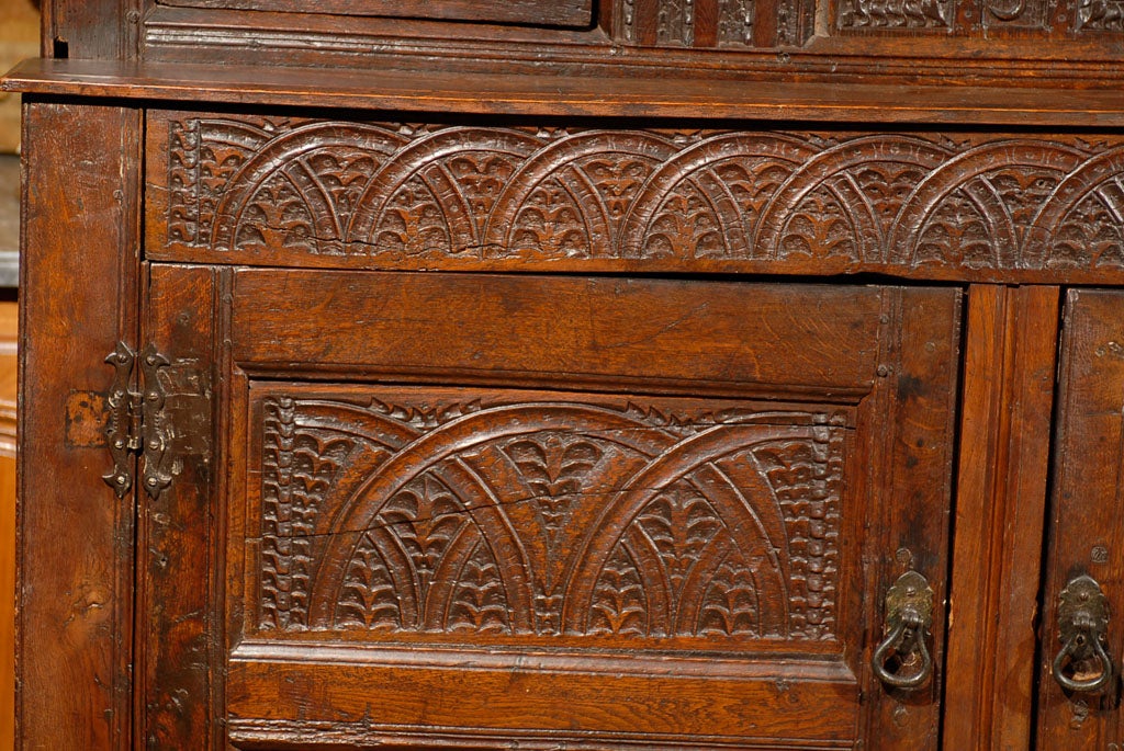 17th Century English Oak Court Cupboard 3