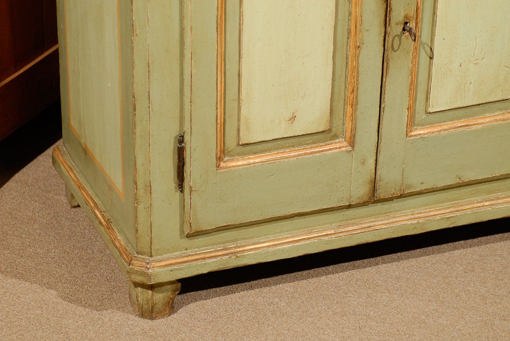 French Green and Ochre Painted Buffet 19th Century 2