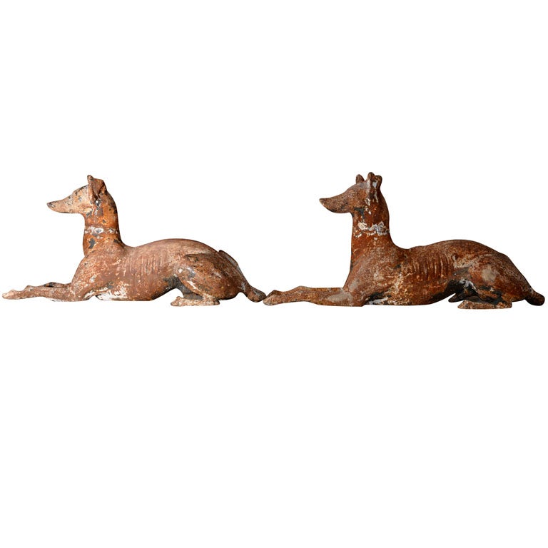 Pair of Cast Iron Whippets