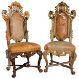 Pair of Roccoco Hall Side Chairs