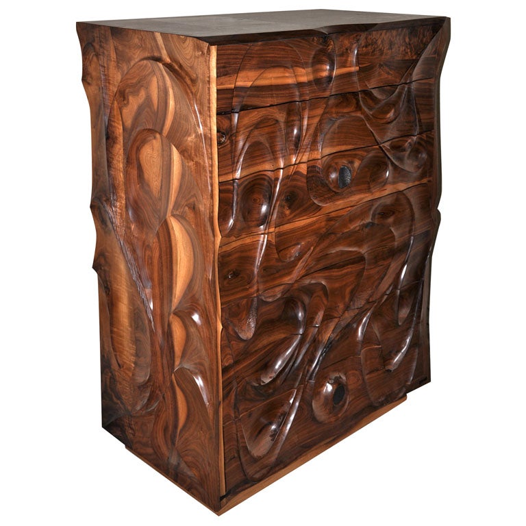Michael Wilson Carved Out Dresser For Sale